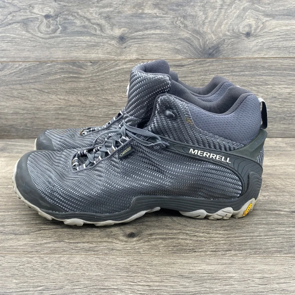 Merrell Chameleon 7 Limit Mid GTX Mens 11.5 Castlerock Grey Hiking Boots J38557